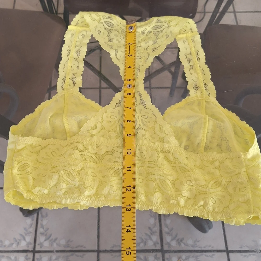 Free People Intimately Galloon Lace Racerback Bralette Bra - Large